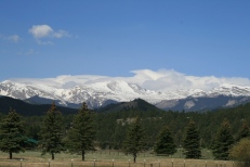 Mt. Evans from the scenic Upper Bear Creek Road.